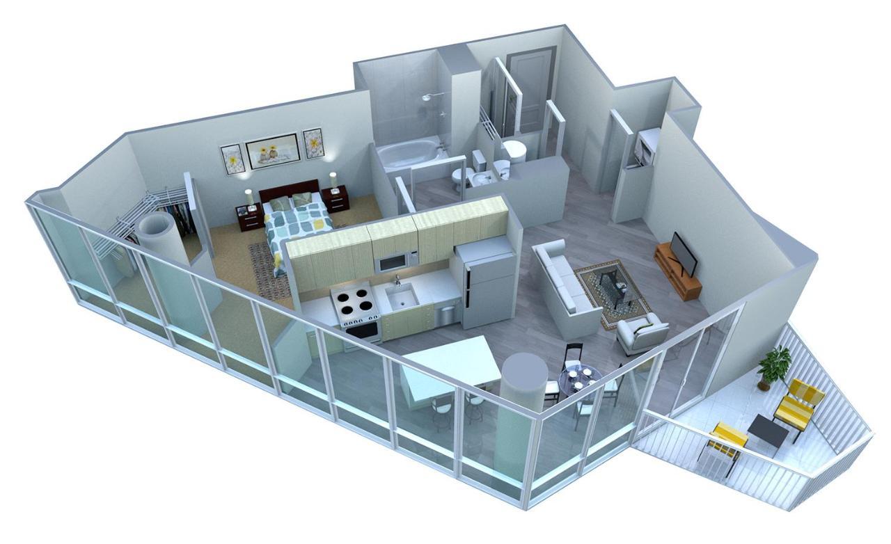 Placemakr Premier Sobro NashvilleNashville  Kültér fotó A 3D floor plan of a typical apartment