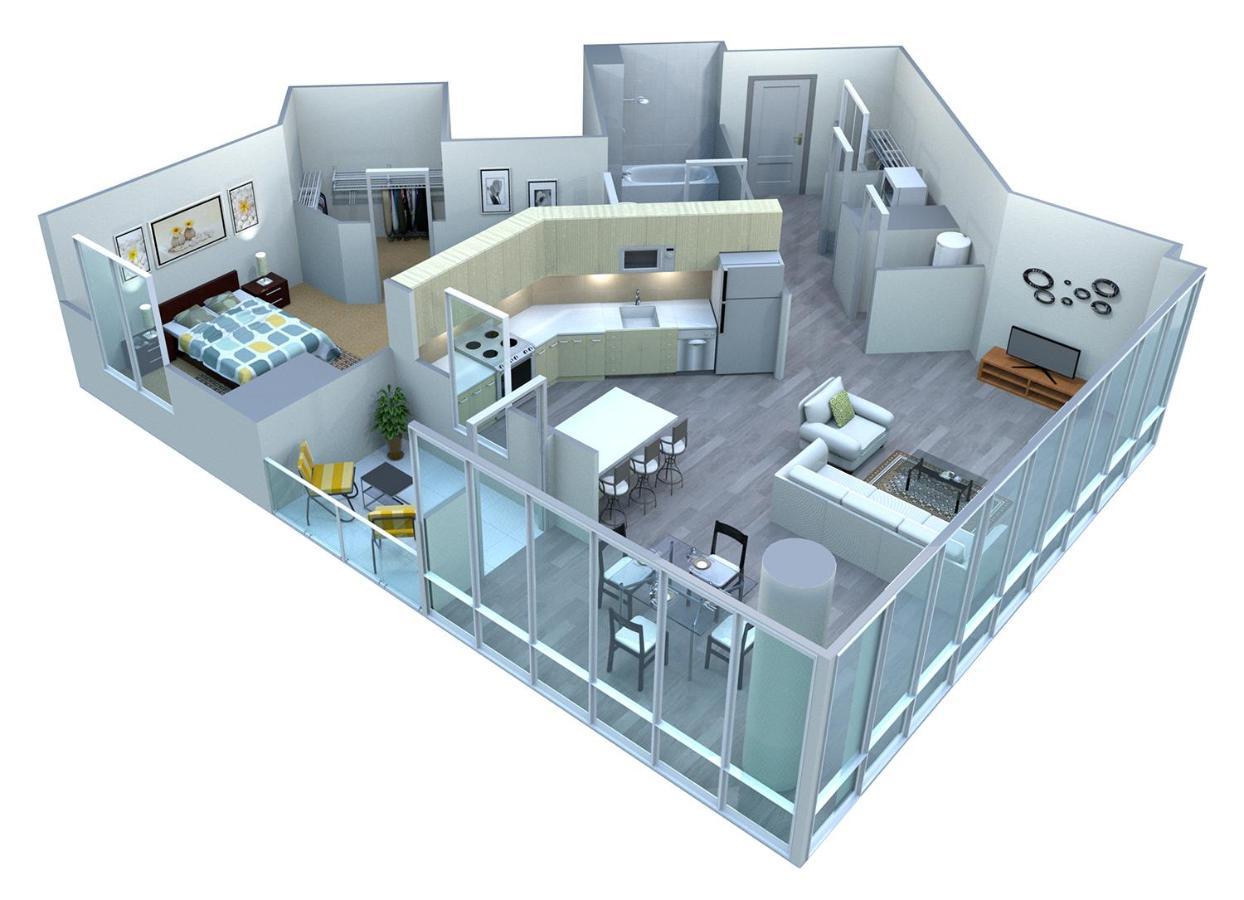 Placemakr Premier Sobro NashvilleNashville  Kültér fotó 3D floor plan