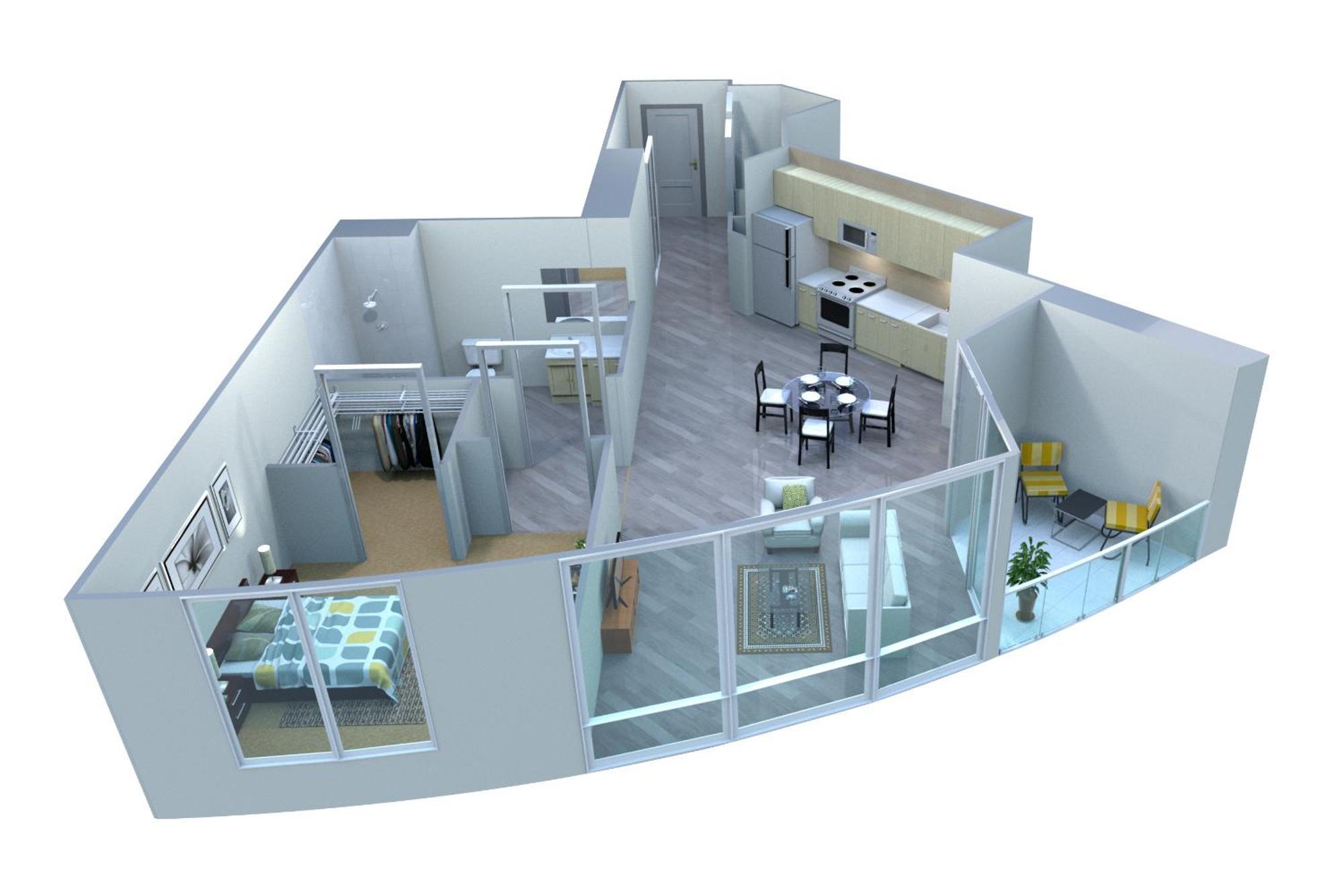 Placemakr Premier Sobro NashvilleNashville  Kültér fotó 3D floor plan
