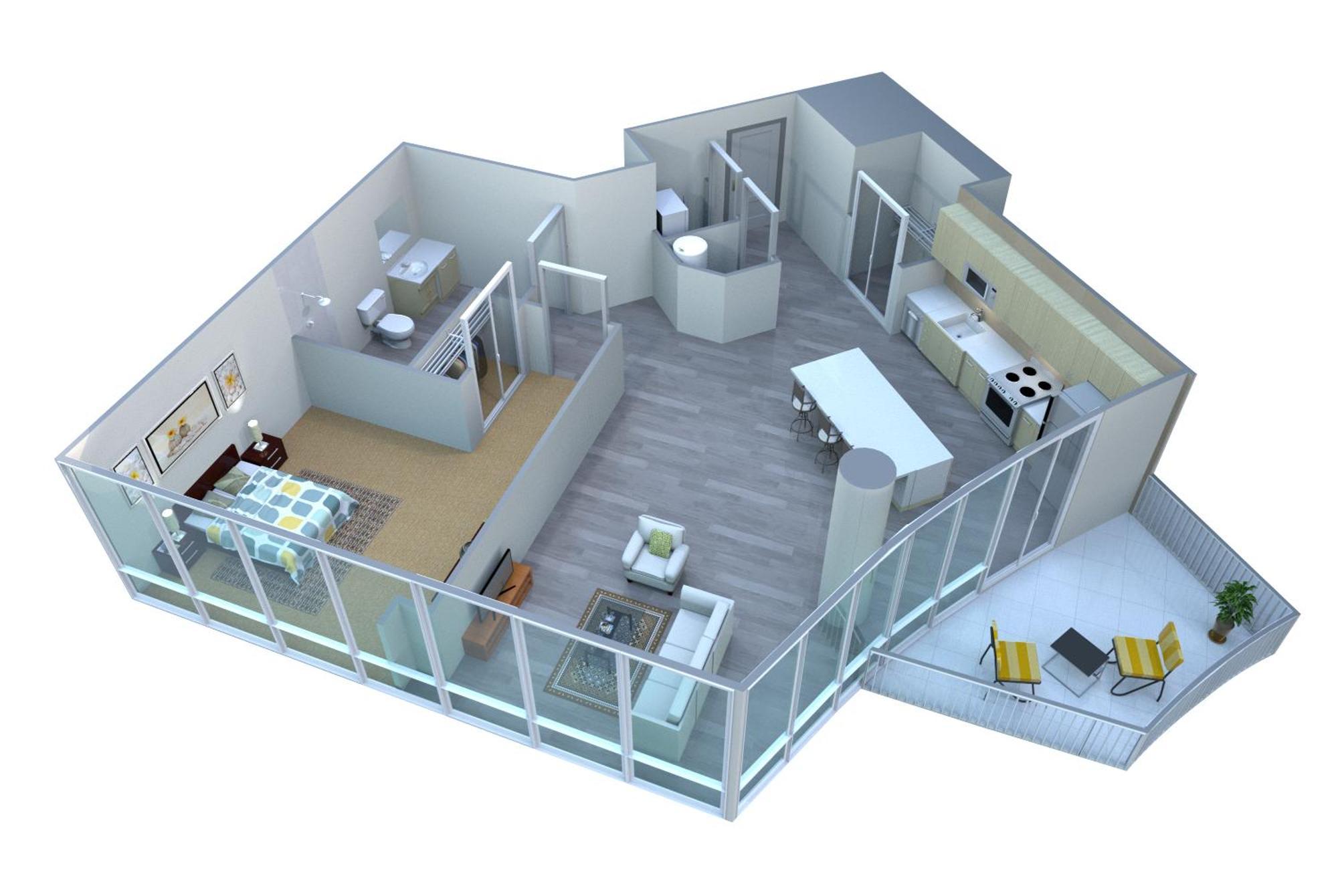 Placemakr Premier Sobro NashvilleNashville  Kültér fotó 3D floor plan